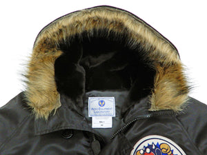 Tedman N-3B Parka Men's Winter Padded Coat Jacket with Patch TN3B-070 Black
