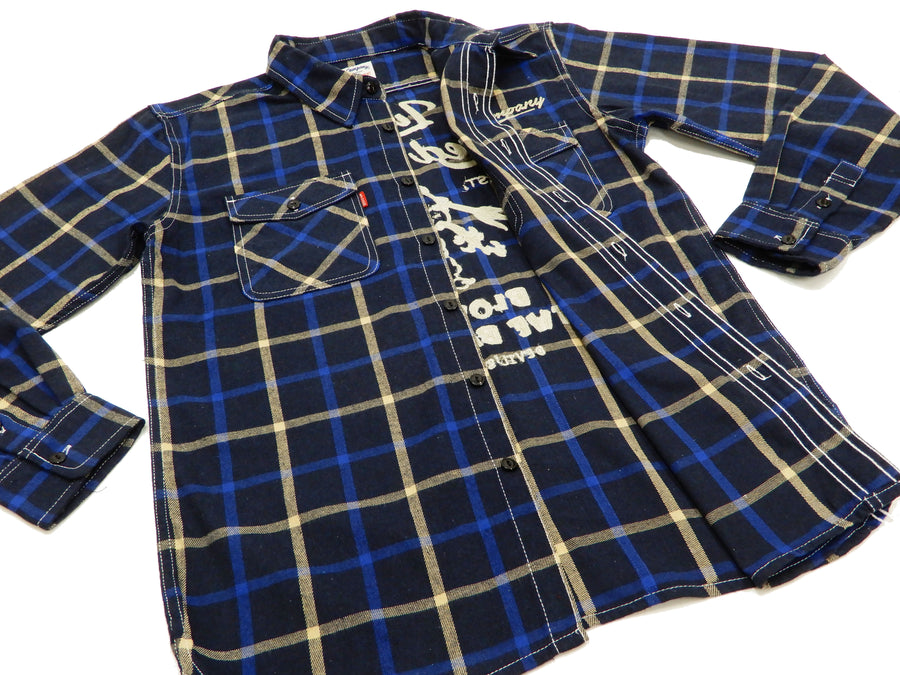 SISHION Inspired Vintage Men Shirt ST111 Blue Plaid Black chemise