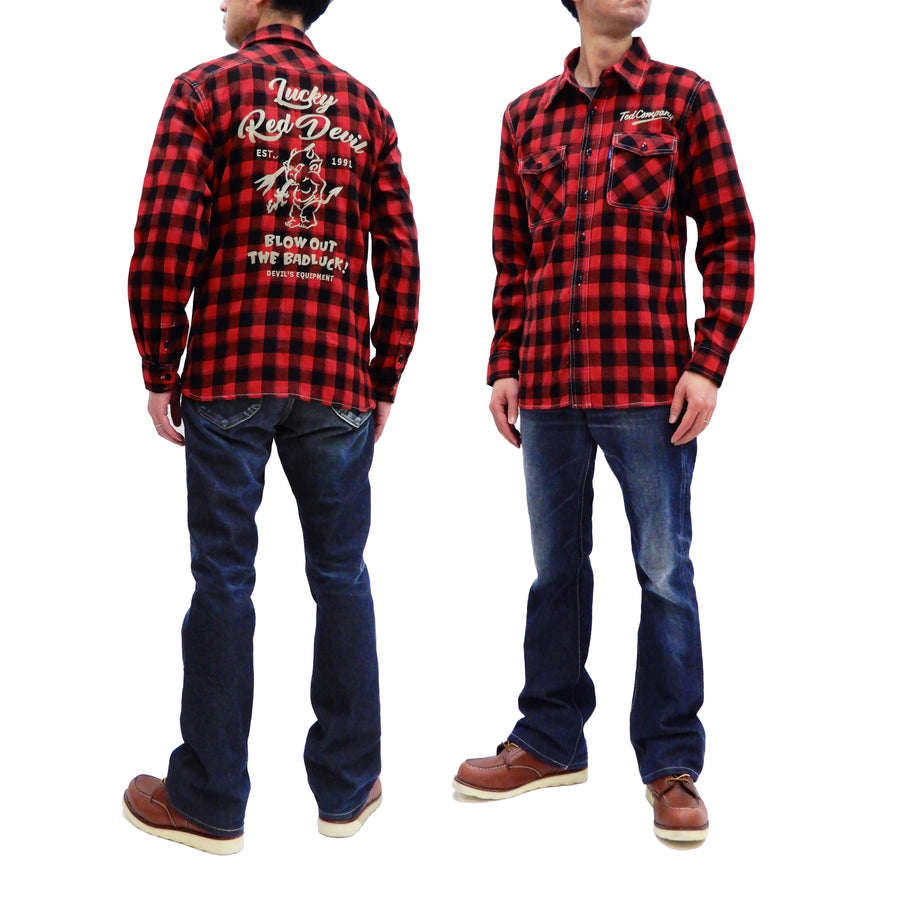 Alimens & Gentle Mens Long Sleeve Red Plaid Flannel Shirts Casual