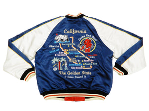 Tedman Sukajan Jacket Men's Reversible Embroidered Souvenir Jacket TSK-055 Blue/Red
