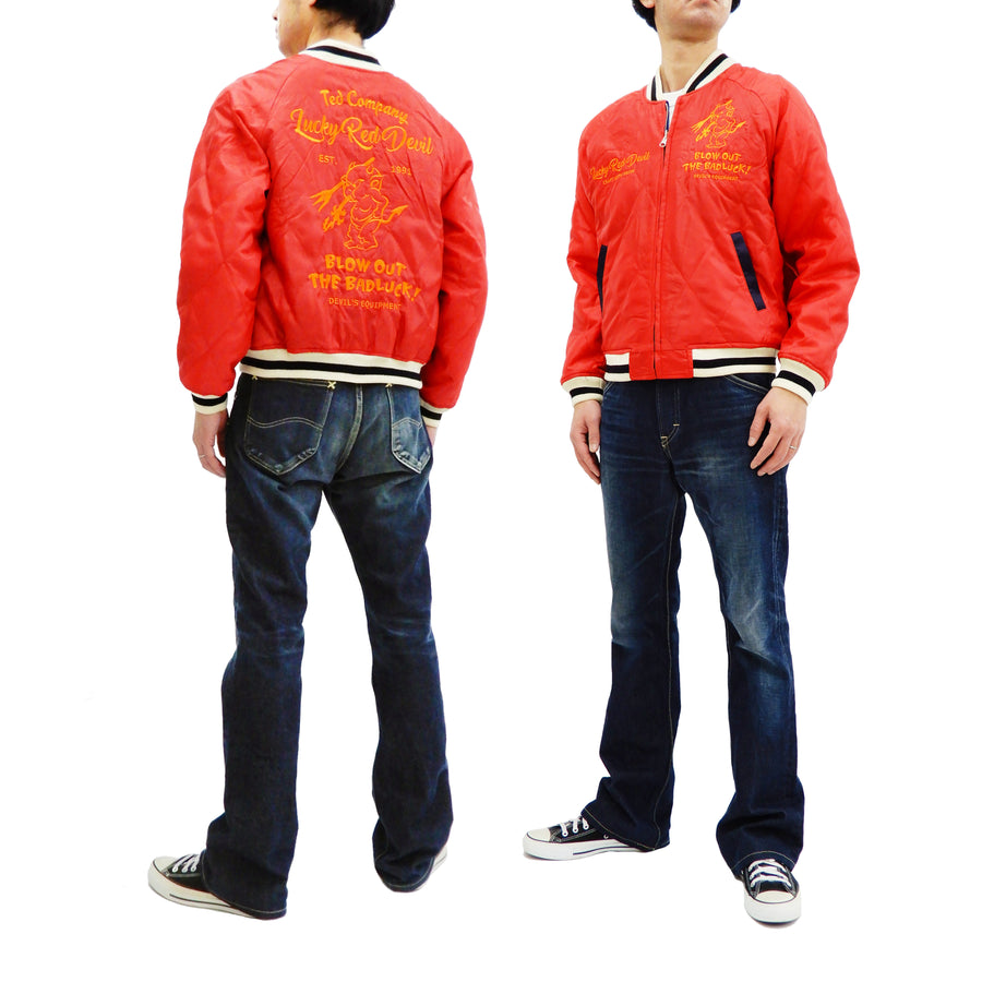 Tedman Sukajan Jacket Men's Reversible Embroidered Souvenir Jacket TSK-055 Blue/Red