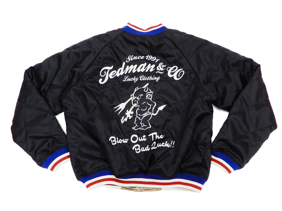 Tedman Sukajan Jacket Men's Reversible Embroidered Souvenir Jacket TSK-058 Gold/Black