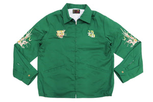 Tailor Toyo Jacket Men's US Military Embroidered Vietnam War Souvenir Tour Jacket TT15178 145 Green