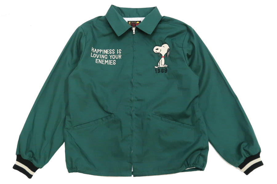 Tailor Toyo Snoopy Jacket Men's US Military Embroidered Vietnam Souvenir Tour Jacket TT15231 145 Green