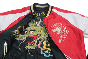 Tailor Toyo Jacket Men's Sukajan Japanese Souvenir Jacket Dragon Head x Japan Map Embroidery TT15273-119