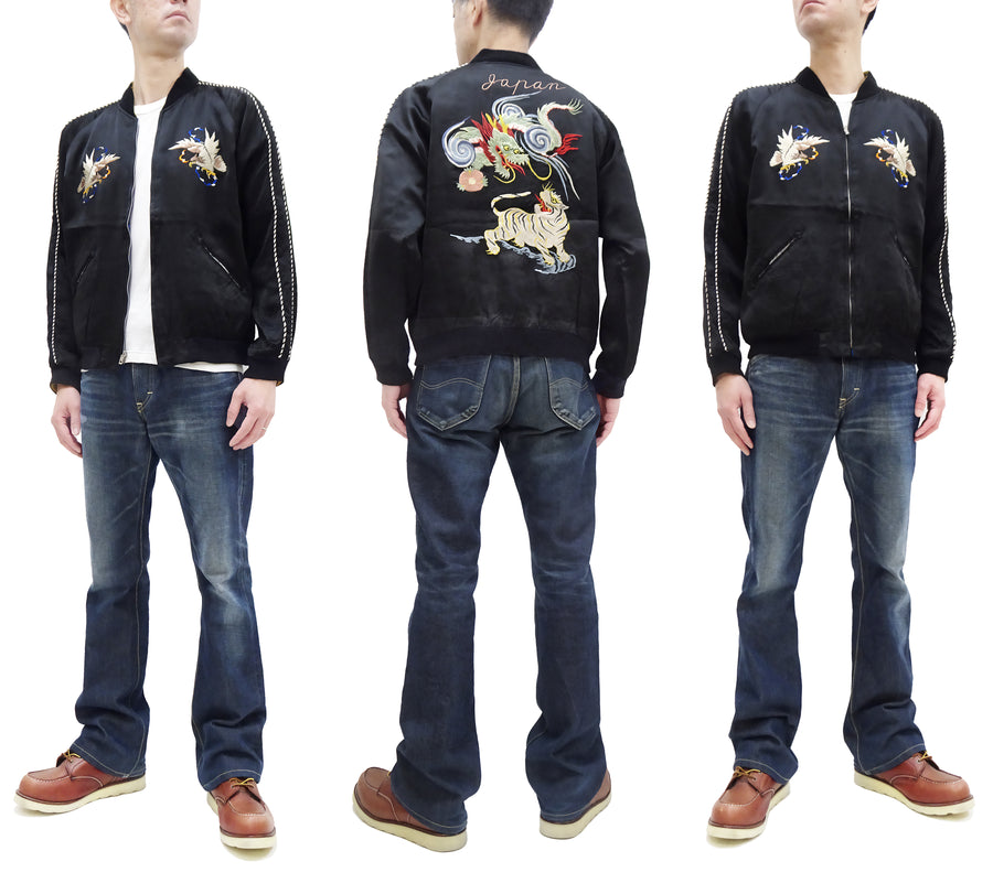 KOSHO & CO. Jacket Tailor Toyo Sukajan Men's Japanese Souvenir Jacket Dragon & Tiger/Eagle Embroidery TT15297 TT15297-119