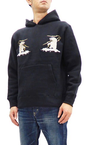 Tailor Toyo Pullover Hoodie Men's Alaska Sukajan Style Embroidered Hooded Sweatshirt TT68861 Black