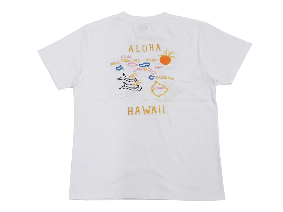 Tailor Toyo Men's Embroidered T-shirt Sukajan Style Short Sleeve Tee TT78774 White