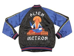 Hanatabi Gakudan Men's Japanese Souvenir Jacket Ultra Seven Alien Metron Sukajan Script ULSJ-010