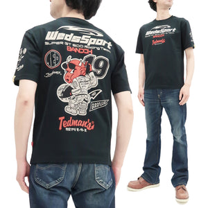 Tedman T-shirt Men's Kaminari WedsSport Lucky Devil Graphic Short Sleeve Tee WSBT-02 Black