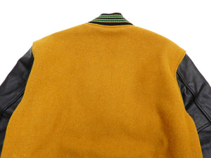 XL Woolen Fleece Full Sleeves Yellow & Black Varsity Jacket