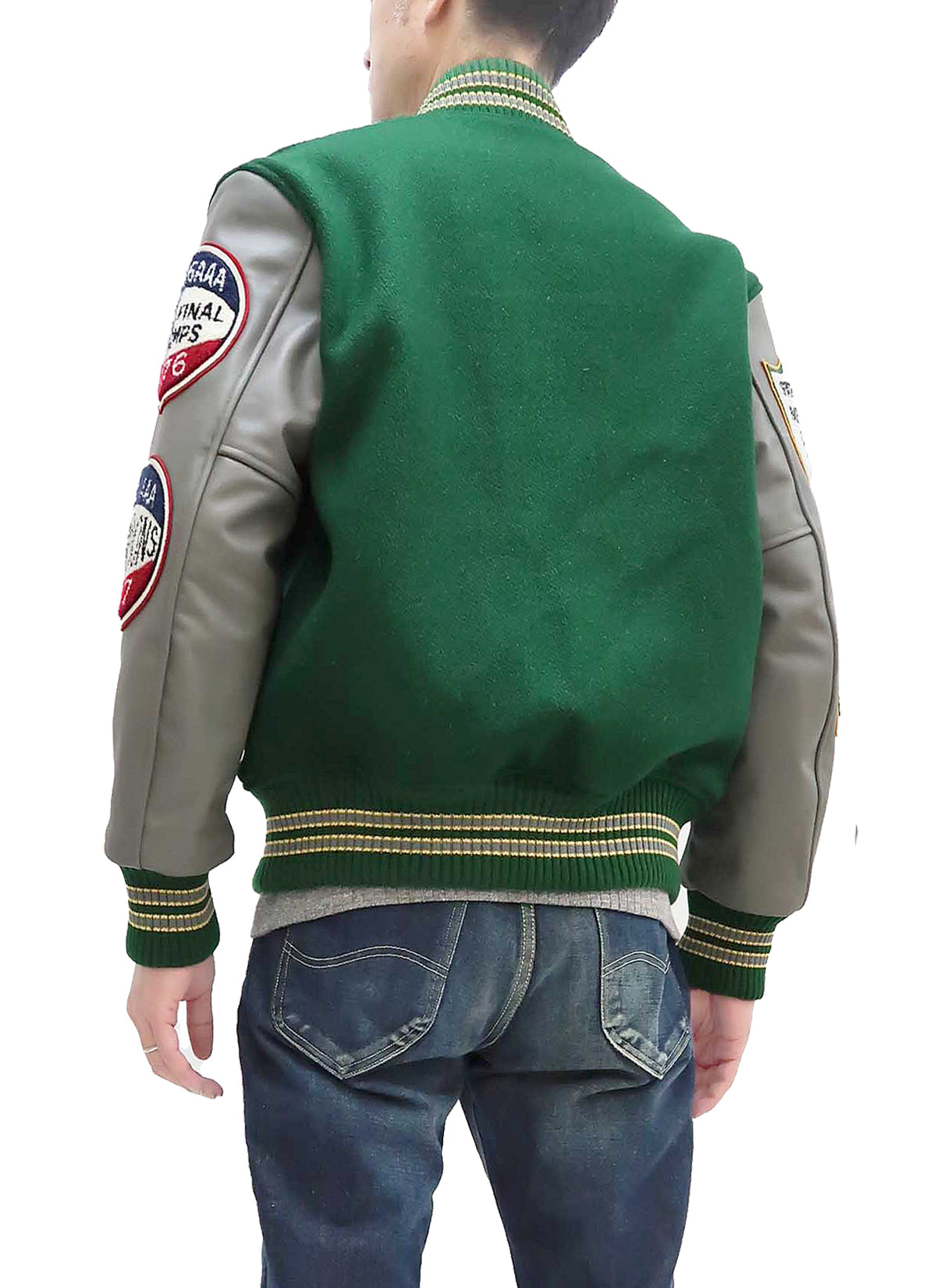 Whitesville Varsity Jacket Men's Letterman Jacket Melton x Leather