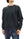 Whitesville Plain Sweatshirt Men's Loop-wheeled V-Insert Vintage Style WV67728 Black
