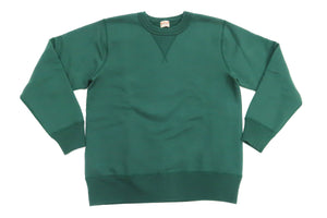 Whitesville Plain Sweatshirt Men's Loop-wheeled V-Insert Vintage Style WV67728 145 Green