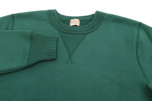 Whitesville Plain Sweatshirt Men's Loop-wheeled V-Insert Vintage Style WV67728 145 Green
