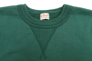 Whitesville Plain Sweatshirt Men's Loop-wheeled V-Insert Vintage Style WV67728 145 Green