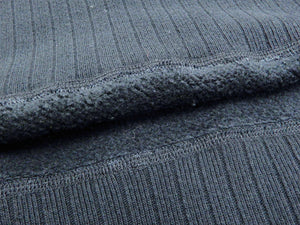 Whitesville Plain Sweatshirt Men's Loop-wheeled V-Insert Vintage Style WV67728 Black