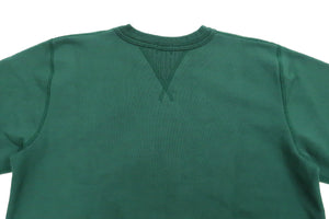 Whitesville Plain Sweatshirt Men's Loop-wheeled V-Insert Vintage Style WV67728 145 Green