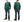 Whitesville Plain Sweatshirt Men's Loop-wheeled V-Insert Vintage Style WV67728 145 Green
