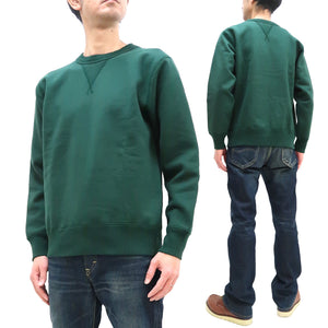 Whitesville Plain Sweatshirt Men's Loop-wheeled V-Insert Vintage Style WV67728 145 Green