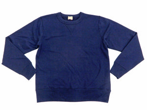 Whitesville Plain Sweatshirt Men's Loop-wheeled V-Insert Vintage Style WV67728 Navy-Blue