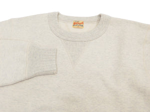 Whitesville Plain Sweatshirt Men's Loop-wheeled V-Insert Vintage Style WV67728 Oatmeal