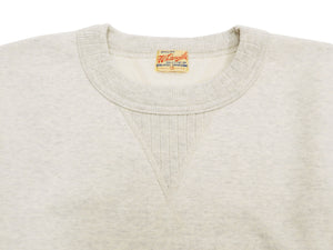 Whitesville Plain Sweatshirt Men's Loop-wheeled V-Insert Vintage Style WV67728 Oatmeal