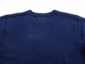 Whitesville Plain Sweatshirt Men's Loop-wheeled V-Insert Vintage Style WV67728 Navy-Blue