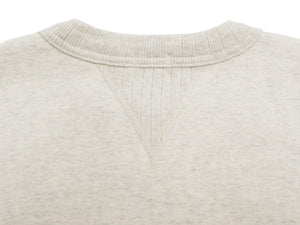 Whitesville Plain Sweatshirt Men's Loop-wheeled V-Insert Vintage Style WV67728 Oatmeal
