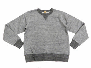 Whitesville Plain Sweatshirt Men's Loop-wheeled V-Insert Vintage Style WV67728 Heather-Gray