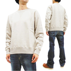 Whitesville Plain Sweatshirt Men's Loop-wheeled V-Insert Vintage Style WV67728 Oatmeal