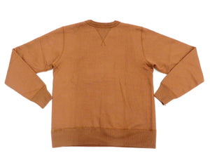 Whitesville Plain Sweatshirt Men's Loop-wheeled V-Insert Vintage Style WV67728 Brown