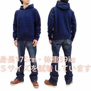 Whitesville Plain Pullover Hoodie Men's Solid Color Hooded Sweatshirt WV67729 Navy-Blue