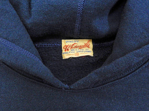Whitesville Plain Pullover Hoodie Men's Solid Color Hooded Sweatshirt WV67729 Navy-Blue