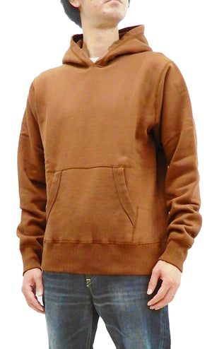 Whitesville Plain Pullover Hoodie Men's Solid Color Hooded Sweatshirt WV67729 Brown