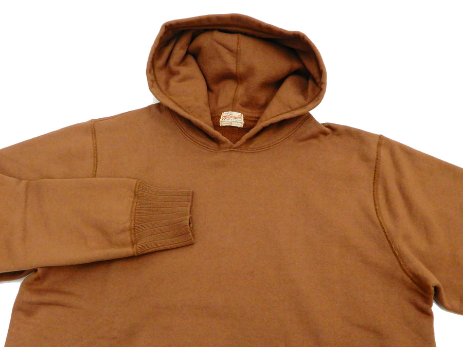 Whitesville Plain Pullover Hoodie Men's Solid Color Hooded Sweatshirt WV67729 Brown