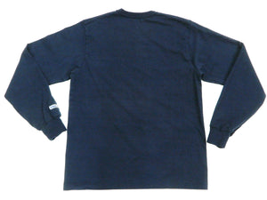 Whitesvill Plain T-shirt Men's Heavyweight Long Sleeve Pocket Tee WV68849 128 Dark-Blue