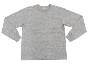 Whitesvill Plain T-shirt Men's Heavyweight Long Sleeve Pocket Tee WV68849 113 Heather-Gray
