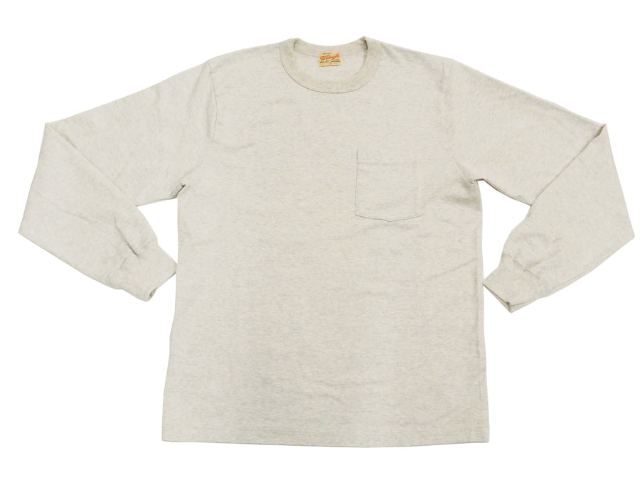 Whitesvill Plain T-shirt Men's Heavyweight Long Sleeve Pocket Tee 