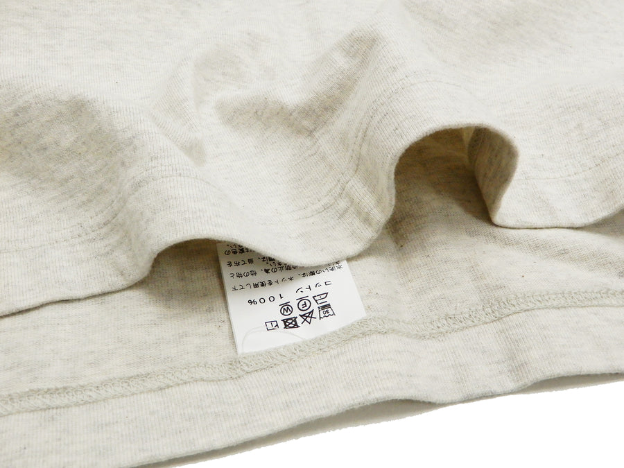 Whitesvill Plain T-shirt Men's Heavyweight Long Sleeve Pocket Tee WV68849 131 Oatmeal