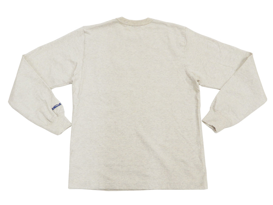Whitesvill Plain T-shirt Men's Heavyweight Long Sleeve Pocket Tee