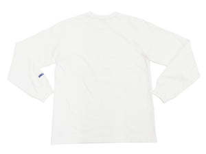 Whitesvill Plain T-shirt Men's Heavyweight Long Sleeve Pocket Tee WV68849 105 Off-white