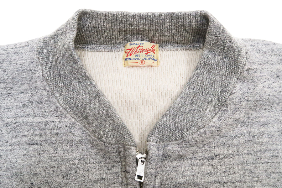 Whitesville Full-zip Sweatshirt No Hood with thermal lining Men's Waffle Lined Plain Zippered Sweatshirt Jacket WV69035 113 Heather-Gray