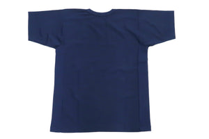 Whitesvill Plain T-shirt with Rib Side Panels Men's Heavyweight Short Sleeve Tee WV78930 128 Dark-Blue