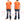 Whitesvill Plain T-shirt with Rib Side Panels Men's Heavyweight Short Sleeve Tee WV78930 159 Orange