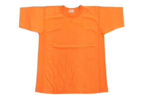 Whitesvill Plain T-shirt with Rib Side Panels Men's Heavyweight Short Sleeve Tee WV78930 159 Orange