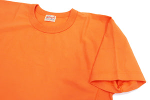 Whitesvill Plain T-shirt with Rib Side Panels Men's Heavyweight Short Sleeve Tee WV78930 159 Orange