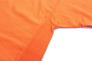 Whitesvill Plain T-shirt with Rib Side Panels Men's Heavyweight Short Sleeve Tee WV78930 159 Orange