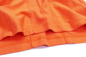 Whitesvill Plain T-shirt with Rib Side Panels Men's Heavyweight Short Sleeve Tee WV78930 159 Orange