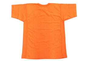 Whitesvill Plain T-shirt with Rib Side Panels Men's Heavyweight Short Sleeve Tee WV78930 159 Orange